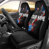 American Flag Smoke Trail Car Seat Cover with Dartboard and Crossed Darts Graphic Design - Wonder Print Shop