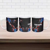 American Flag Smoke Trail Ceramic Mug with Dartboard and Crossed Darts Graphic Design - Wonder Print Shop