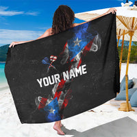 American Flag Smoke Trail Sarong with Dartboard and Crossed Darts Graphic Design - Wonder Print Shop