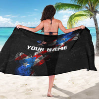 American Flag Smoke Trail Sarong with Dartboard and Crossed Darts Graphic Design - Wonder Print Shop