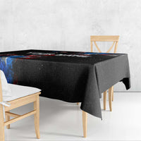 American Flag Smoke Trail Tablecloth with Dartboard and Crossed Darts Graphic Design - Wonder Print Shop