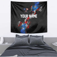 American Flag Smoke Trail Tapestry with Dartboard and Crossed Darts Graphic Design - Wonder Print Shop