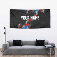 American Flag Smoke Trail Tapestry with Dartboard and Crossed Darts Graphic Design - Wonder Print Shop