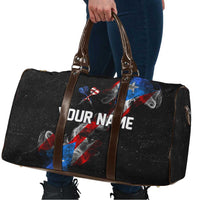 American Flag Smoke Trail Travel Bag with Dartboard and Crossed Darts Graphic Design - Wonder Print Shop