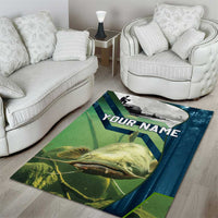 Catfish and Underwater Scene Design Area Rug with Forest Background and Fishing Theme Elements - Wonder Print Shop