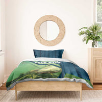 Catfish and Underwater Scene Design Bedding Set with Forest Background and Fishing Theme Elements - Wonder Print Shop