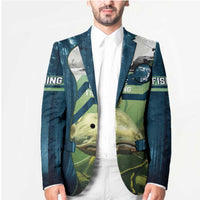 Catfish and Underwater Scene Design Blazer with Forest Background and Fishing Theme Elements - Wonder Print Shop