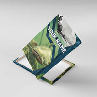 Catfish and Underwater Scene Design Canvas Wall Art with Forest Background and Fishing Theme Elements - Wonder Print Shop