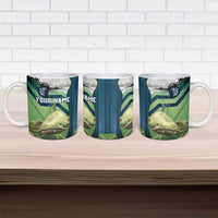 Catfish and Underwater Scene Design Ceramic Mug with Forest Background and Fishing Theme Elements - Wonder Print Shop