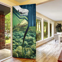 Catfish and Underwater Scene Design Door Cover with Forest Background and Fishing Theme Elements - Wonder Print Shop