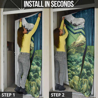 Catfish and Underwater Scene Design Door Cover with Forest Background and Fishing Theme Elements - Wonder Print Shop