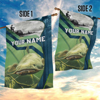Catfish and Underwater Scene Design Garden Flag with Forest Background and Fishing Theme Elements - Wonder Print Shop
