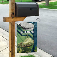 Catfish and Underwater Scene Design Garden Flag with Forest Background and Fishing Theme Elements - Wonder Print Shop