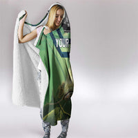 Catfish and Underwater Scene Design Hooded Blanket with Forest Background and Fishing Theme Elements - Wonder Print Shop