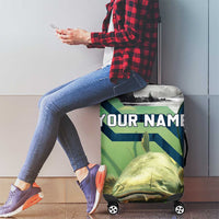 Catfish and Underwater Scene Design Luggage Cover with Forest Background and Fishing Theme Elements - Wonder Print Shop