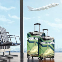 Catfish and Underwater Scene Design Luggage Cover with Forest Background and Fishing Theme Elements - Wonder Print Shop