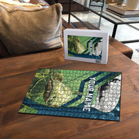 Catfish and Underwater Scene Design Puzzle with Forest Background and Fishing Theme Elements - Wonder Print Shop