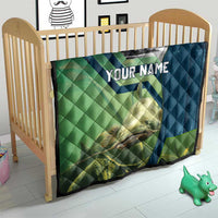 Catfish and Underwater Scene Design Quilt with Forest Background and Fishing Theme Elements - Wonder Print Shop
