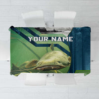 Catfish and Underwater Scene Design Tablecloth with Forest Background and Fishing Theme Elements - Wonder Print Shop