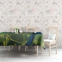 Catfish and Underwater Scene Design Tablecloth with Forest Background and Fishing Theme Elements - Wonder Print Shop
