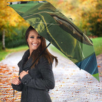 Catfish and Underwater Scene Design Umbrella with Forest Background and Fishing Theme Elements - Wonder Print Shop