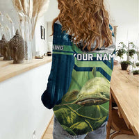 Catfish and Underwater Scene Design Women Casual Shirt with Forest Background and Fishing Theme Elements - Wonder Print Shop