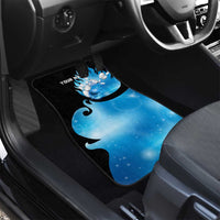 Blue Flame Bowling Ball and Pins Design Car Mats with Smoke Effects and Custom Team Name Text - Wonder Print Shop