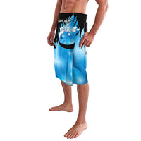 Blue Flame Bowling Ball and Pins Design Lavalava with Smoke Effects and Custom Team Name Text - Wonder Print Shop