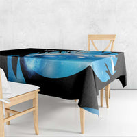 Blue Flame Bowling Ball and Pins Design Tablecloth with Smoke Effects and Custom Team Name Text - Wonder Print Shop