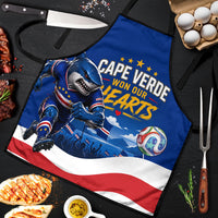 Cape Verde Won Our Hearts Soccer Apron Blue Sharks Football Mascot Patriotic National Team