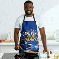 Cape Verde Won Our Hearts Soccer Apron Blue Sharks Football Mascot Patriotic National Team