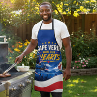 Cape Verde Won Our Hearts Soccer Apron Blue Sharks Football Mascot Patriotic National Team