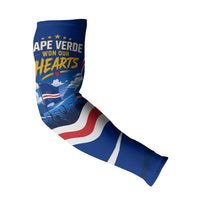 Cape Verde Won Our Hearts Soccer Arm Sleeves Blue Sharks Football Mascot Patriotic National Team