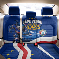 Cape Verde Won Our Hearts Soccer Back Car Seat Cover Blue Sharks Football Mascot Patriotic National Team