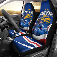 Cape Verde Won Our Hearts Soccer Car Seat Cover Blue Sharks Football Mascot Patriotic National Team