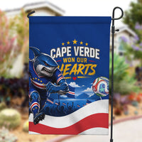 Cape Verde Won Our Hearts Soccer Garden Flag Blue Sharks Football Mascot Patriotic National Team