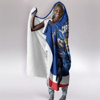 Cape Verde Won Our Hearts Soccer Hooded Blanket Blue Sharks Football Mascot Patriotic National Team