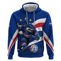Cape Verde Won Our Hearts Soccer Zip Hoodie Blue Sharks Football Mascot Patriotic National Team