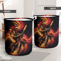 Trinbago Knight Riders Cricket Laundry Basket Trinidad and Tobago Fiery Knight Warrior Bat Flame