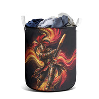 Trinbago Knight Riders Cricket Laundry Basket Trinidad and Tobago Fiery Knight Warrior Bat Flame