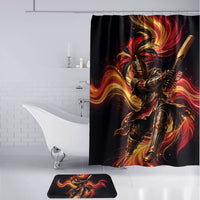 Trinbago Knight Riders Cricket Bathroom Set Trinidad and Tobago Fiery Knight Warrior Bat Flame