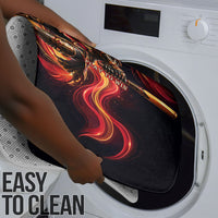 Trinbago Knight Riders Cricket Bathroom Set Trinidad and Tobago Fiery Knight Warrior Bat Flame