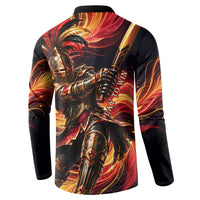 Trinbago Knight Riders Cricket Button Sweatshirt Trinidad and Tobago Fiery Knight Warrior Bat Flame