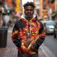 Trinbago Knight Riders Cricket Hoodie Trinidad and Tobago Fiery Knight Warrior Bat Flame