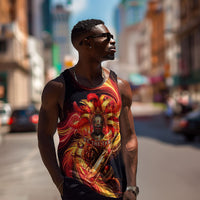 Trinbago Knight Riders Cricket Men Tank Top Trinidad and Tobago Fiery Knight Warrior Bat Flame