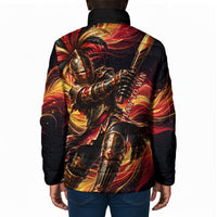 Trinbago Knight Riders Cricket Padded Jacket Trinidad and Tobago Fiery Knight Warrior Bat Flame