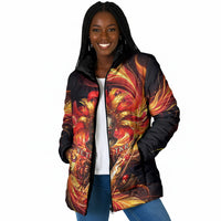 Trinbago Knight Riders Cricket Padded Jacket Trinidad and Tobago Fiery Knight Warrior Bat Flame