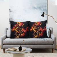 Trinbago Knight Riders Cricket Pillow Cover Trinidad and Tobago Fiery Knight Warrior Bat Flame
