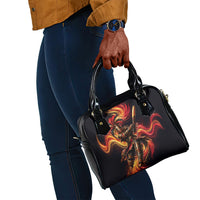 Trinbago Knight Riders Cricket Shoulder Handbag Trinidad and Tobago Fiery Knight Warrior Bat Flame