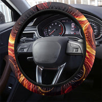 Trinbago Knight Riders Cricket Steering Wheel Cover Trinidad and Tobago Fiery Knight Warrior Bat Flame